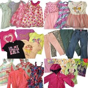 Huge 25 Piece LOT Little Girls Toddler Clothes Bundle Size 3T